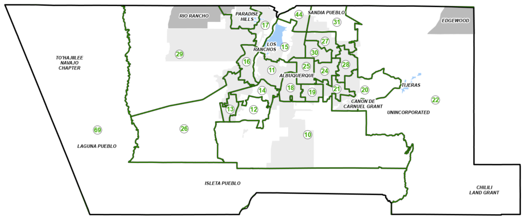 Bernalillo County House District Map - All