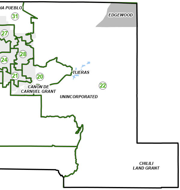 Bernalillo County House District Map - East