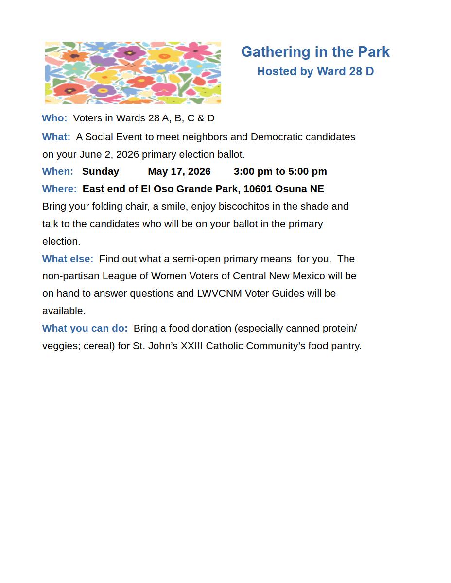 Gathering in the Park Hosted by Ward 28 D