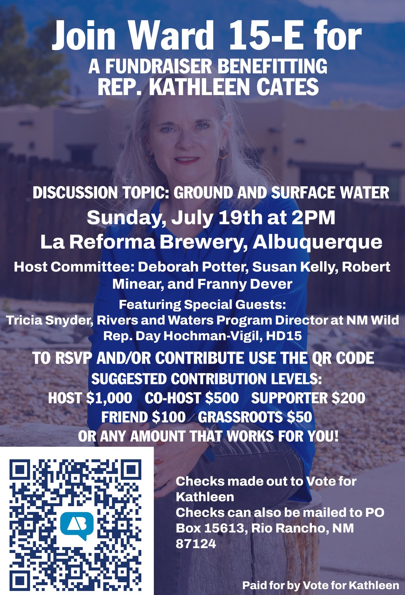 Sun. July 19th Fundraiser for Rep. Kathleen Cates