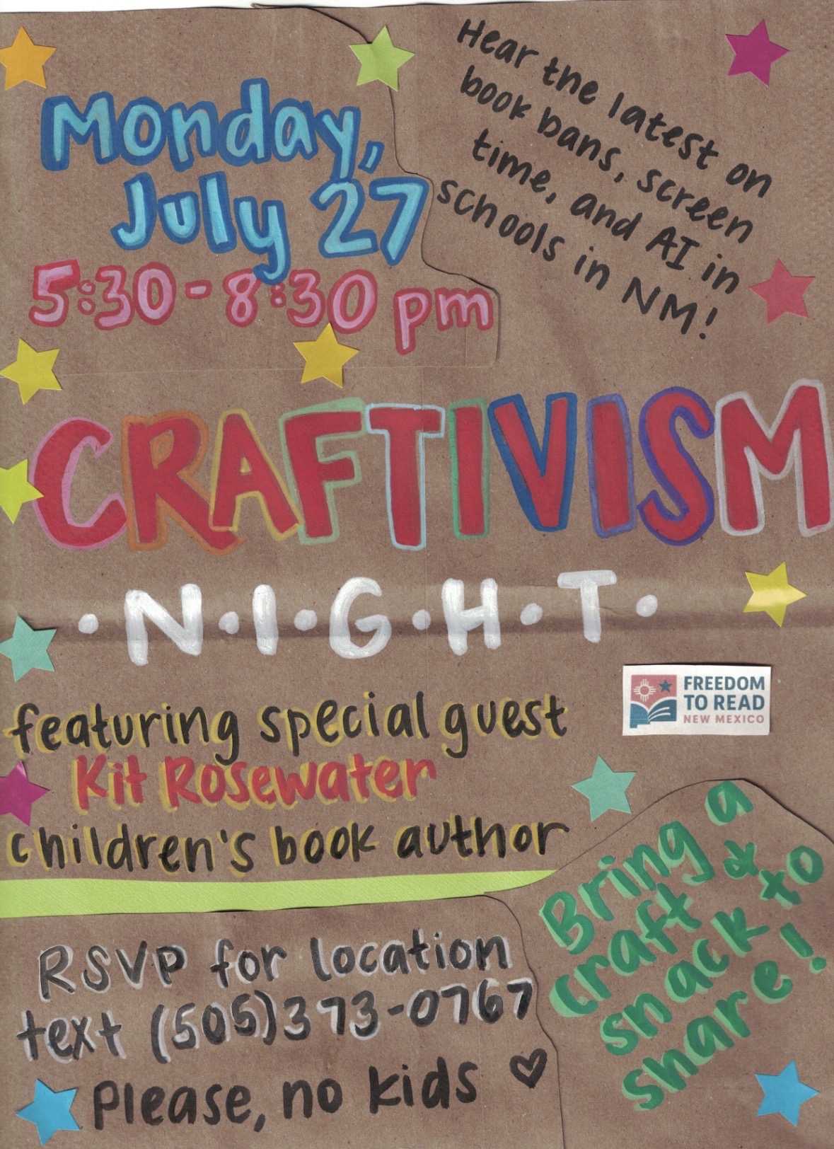 Craftivism: AI, Book Bans, and Screens in Schools
