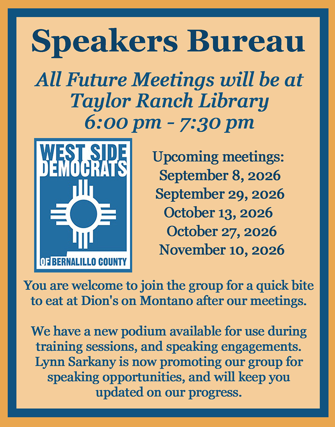 WSD Speakers Bureau