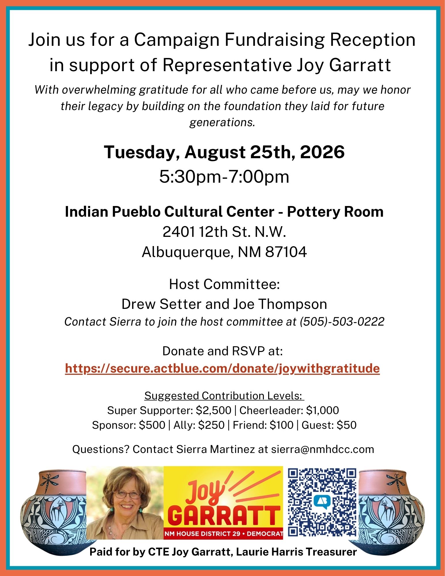 Campaign Fundraising Reception for Rep. Joy Garratt