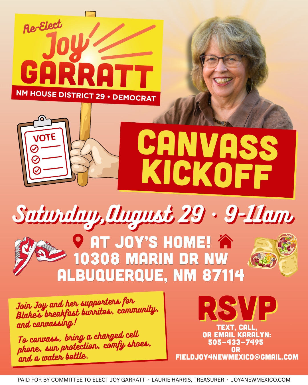 Joy Garratt's Canvassing Kickoff