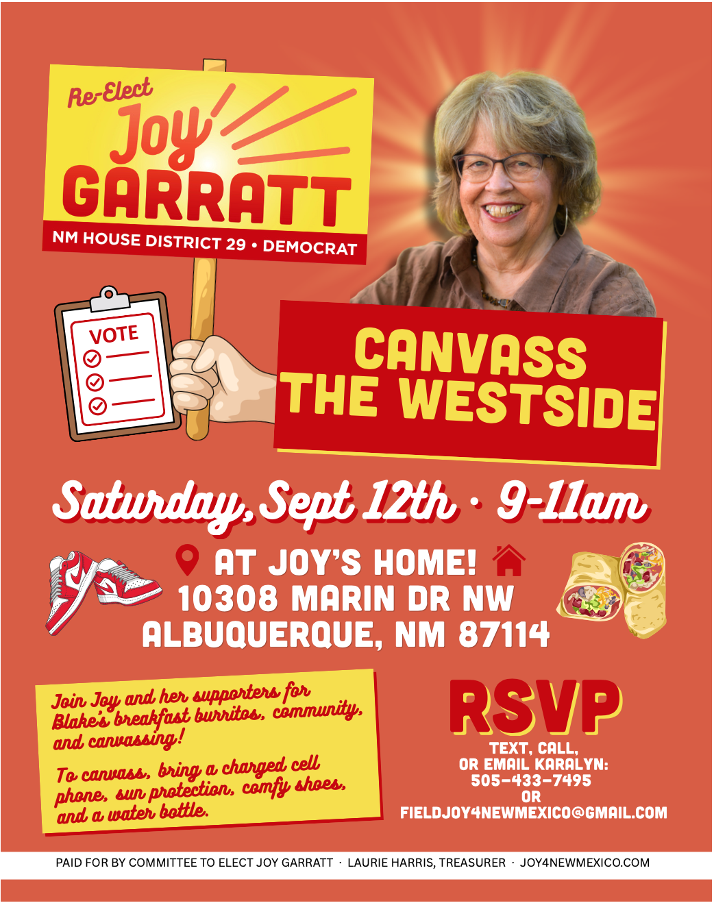 Canvass for Rep. Joy Garratt