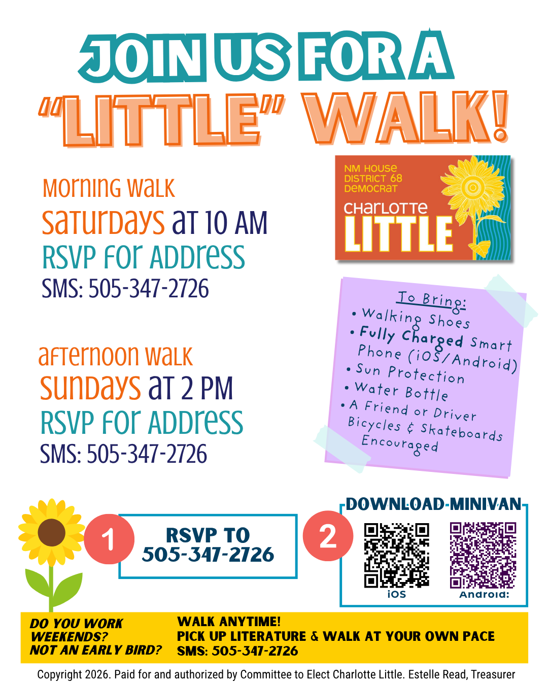 Join us for a "Little" Walk