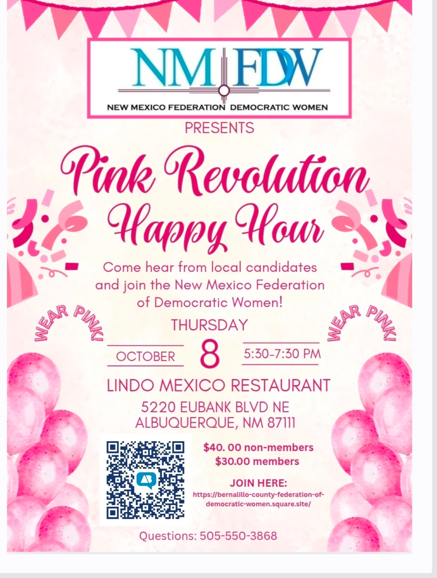 Pink Revolution Happy Hour